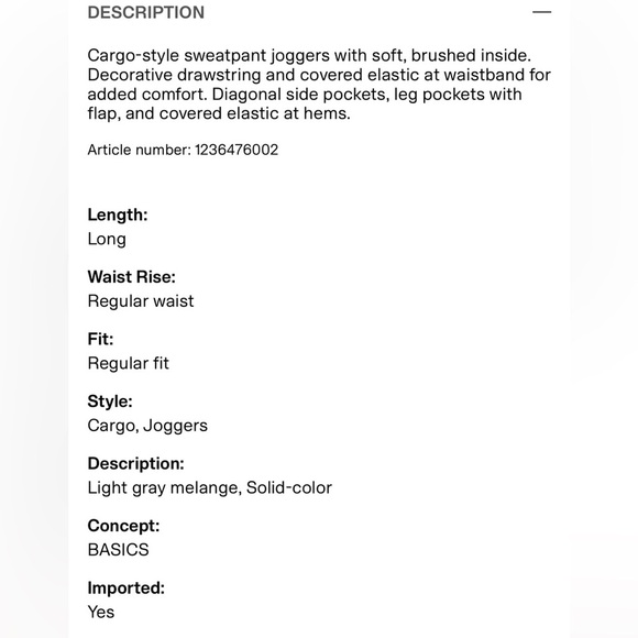 H&M Cargo Joggers - Picture 5 of 5